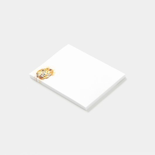 Gemaltes Porträt des Löwes Post-it Klebezettel (angewinkelt)