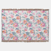 Gemaltes Rosen-Muster Decke (Vorderseite)