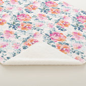 Gemaltes Rosen-Muster Sherpadecke (3/4)