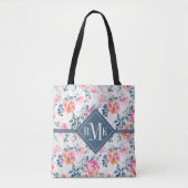 Gemaltes Rosen-Muster Tasche (Vorderseite)
