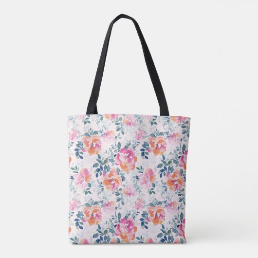Gemaltes Rosen-Muster Tasche (Rückseite)