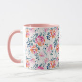 Gemaltes Rosen-Muster Tasse (Links)