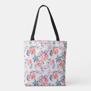 Gemaltes Rosenmuster Tasche