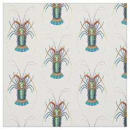 Gemaltes stacheliger Hummer-Kunst-Gewebe Stoff