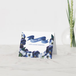 Gemaltes Stiefmütterchen dankt Ihnen Dankeskarte