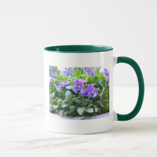 Gemaltes Stiefmütterchen Tasse