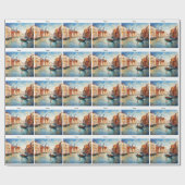 Gemaltes Venedig, Italien Geschenkpapier (Flach)