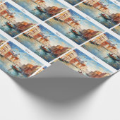 Gemaltes Venedig, Italien Geschenkpapier (Ecke)