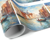 Gemaltes Venedig, Italien Geschenkpapier (Rolleneckpunkt)