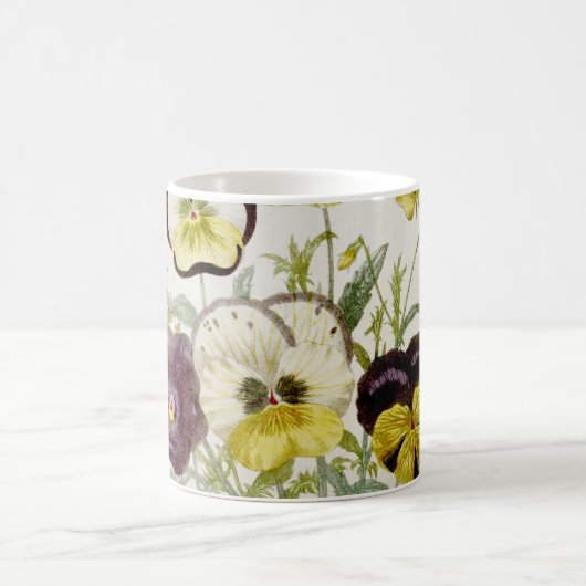 Gemaltes Vintages Blumen-Blumenstrauß-Skript 2 Kaffeetasse (Mittel)