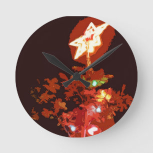 Gemaltes Weihnachten Runde Wanduhr