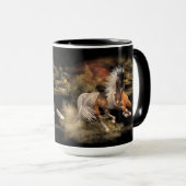 Gemaltes Wüsten-Schwarzes 15 Unze-Tasse, Tasse (VorderseiteRechts)