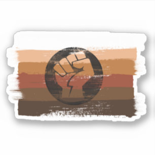 GEMALTETE BIPOC-STREIFEN UND ERSTE AUFKLEBER