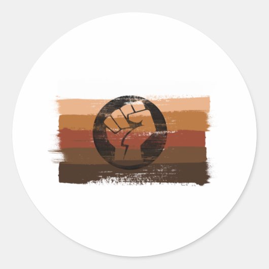 GEMALTETE BIPOC-STREIFEN UND ERSTE RUNDER AUFKLEBER (Vorderseite)