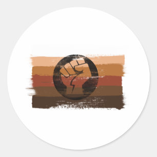 GEMALTETE BIPOC-STREIFEN UND ERSTE RUNDER AUFKLEBER