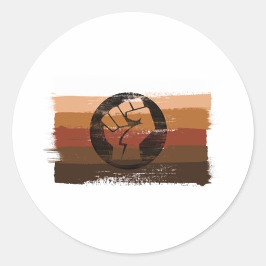 GEMALTETE BIPOC-STREIFEN UND ERSTE RUNDER AUFKLEBER (Vorderseite)