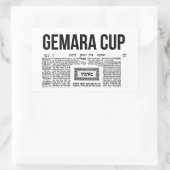 Gemara Cup - Deutschland Kopf. Talmud Rechteckiger Aufkleber (Tasche)