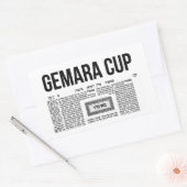 Gemara Cup - Deutschland Kopf. Talmud Rechteckiger Aufkleber (Umschlag)