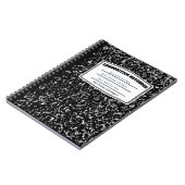 Gemarmorte Druckschwarzweiss-zusammensetzung Notizblock (Linke Seite)