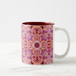 Gemarmorte Kaleidoskop-Muster-Keramik-Tasse Zweifarbige Tasse