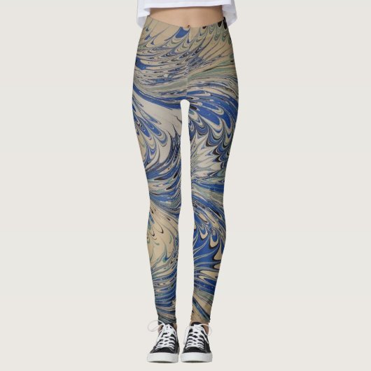 Gemarmorte Leggings (Vorderseite)