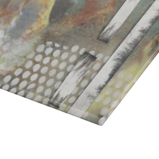 Gemarmorte Pixel II Schneidebrett (Ecke)