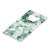 Gemarmorte Quarz-Beschaffenheit Kreditkarten Flaschenöffner (Rückseite Schrägansicht)