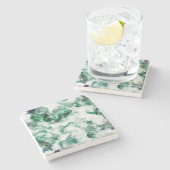 Gemarmorte Quarz-Beschaffenheit Steinuntersetzer (Seitenansicht)