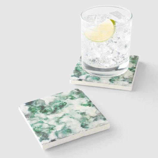 Gemarmorte Quarz-Beschaffenheit Steinuntersetzer (Seitenansicht)