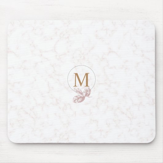 Gemarmorte Rosen-u. Goldmit buchstaben Mousepad (Vorne)