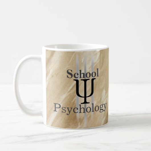 Gemarmorte Schulpsychologie-Kaffee-Tasse Kaffeetasse (Links)