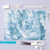 Gemarmorter abstrakter Entwurf | blau und weiß Seidenpapier (Handwerk)