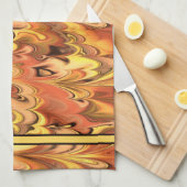 Gemarmorter Regenbogen wirbelte Rost u. Gold Handtuch (Viertel Falte)