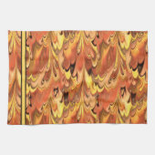 Gemarmorter Regenbogen wirbelte Rost u. Gold Handtuch (Horizontal)