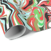 Gemarmorter roter grüner weißer Wirbel der Geschenkpapier (Rolleneckpunkt)