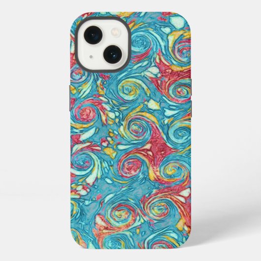 Gemarmorter Wirbel iPhone Hülle (Rückseite)