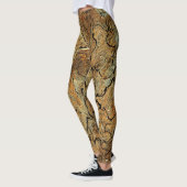"Gemarmortes" Gold u. Brown-Leggings Leggings (Links)
