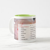 Gemäß Senozzie-Tasse Zweifarbige Tasse (Vorderseite Links)