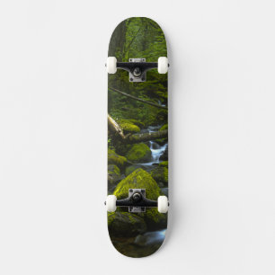 Gemäßigter Regenwaldstrom im Columbia River Skateboard