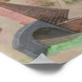 Gemauerter Garten mit Frauengärtnern Poster (Ecke)