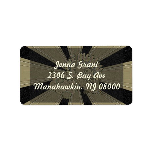 Gemeichter Erntedank Türkei - Adressaufkleber (Vorne)