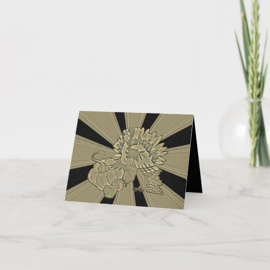 Gemeichter Erntedank Türkei - Feiertagskarte (Vorderseite)