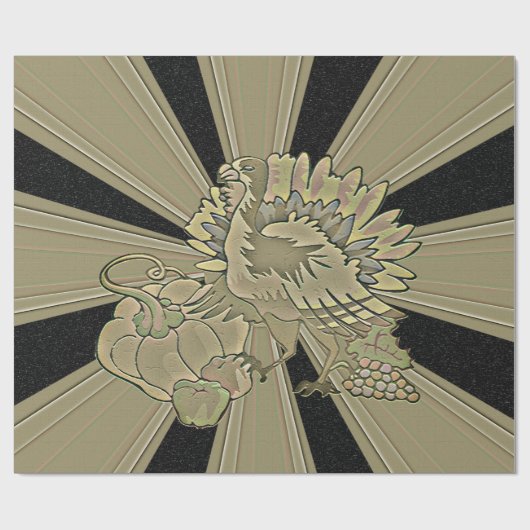 Gemeichter Erntedank Türkei - Geschenkpapier (Flach)