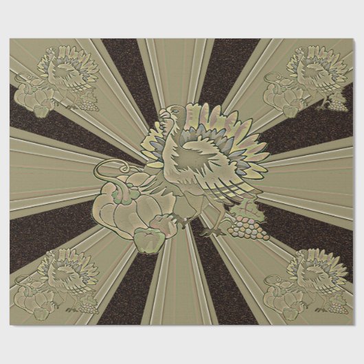 Gemeichter Erntedank Türkei - Geschenkpapier (Flach)