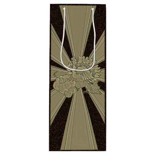 Gemeichter Erntedank Türkei - Geschenktüte Für Weinflaschen (Vorderseite)