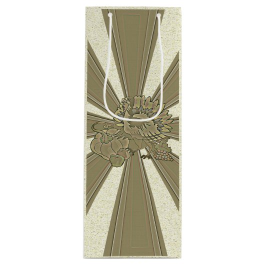 Gemeichter Erntedank Türkei - Geschenktüte Für Weinflaschen (Vorderseite)