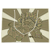 Gemeichter Erntedank Türkei - Große Geschenktüte (Vorderseite)