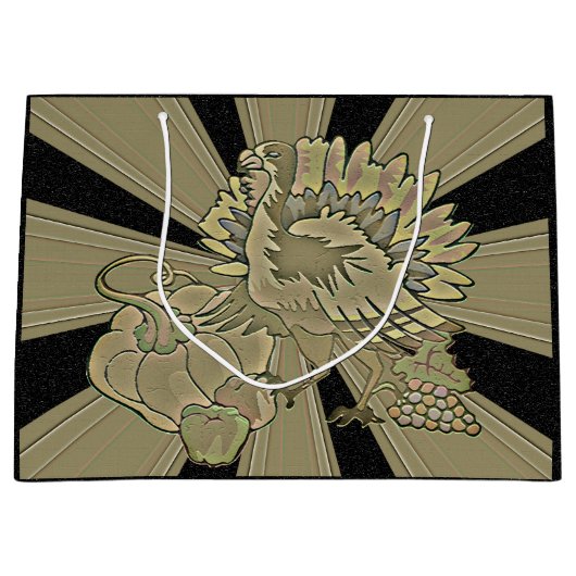 Gemeichter Erntedank Türkei - Große Geschenktüte (Vorderseite)