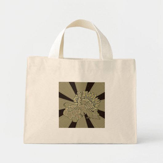 Gemeichter Erntedank Türkei - Mini Stoffbeutel (Vorne)