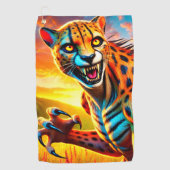 Gemein Cheetah Golfhandtuch (Vorderseite)